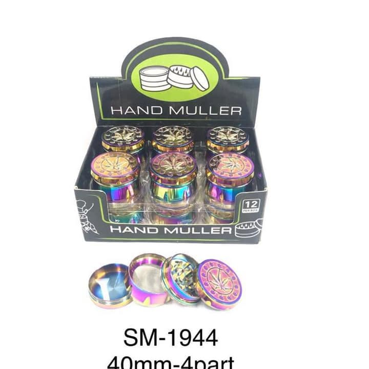 Hand Muller 40mm 4-Part Rainbow Leaf Grinder SM-1944