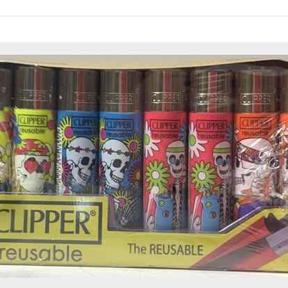 Clipper Skull Design Lighters