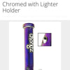 Chongz 38cm 'B>R>D' Chromed Glass Waterpipe with Lighter Holder