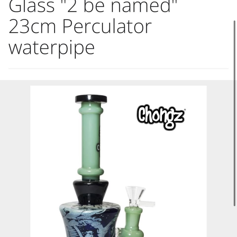 Chongz '2 Be Named' 23cm Perculator Glass Waterpipe
