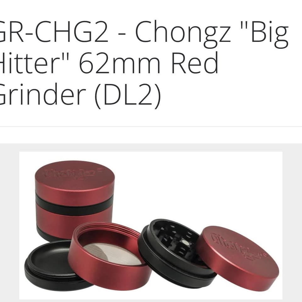 Chongz 'Big Hitter' 62mm Grinder Red