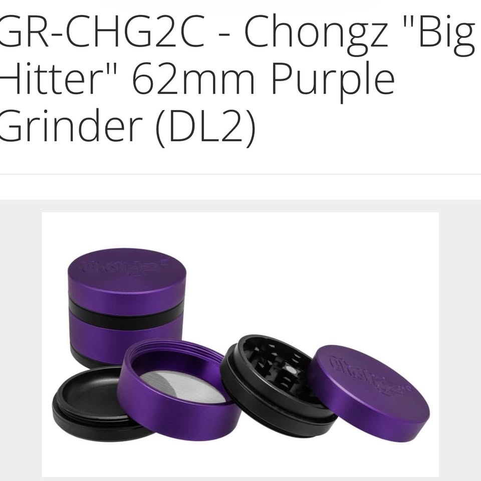 Chongz 'Big Hitter' 62mm Grinder Purple