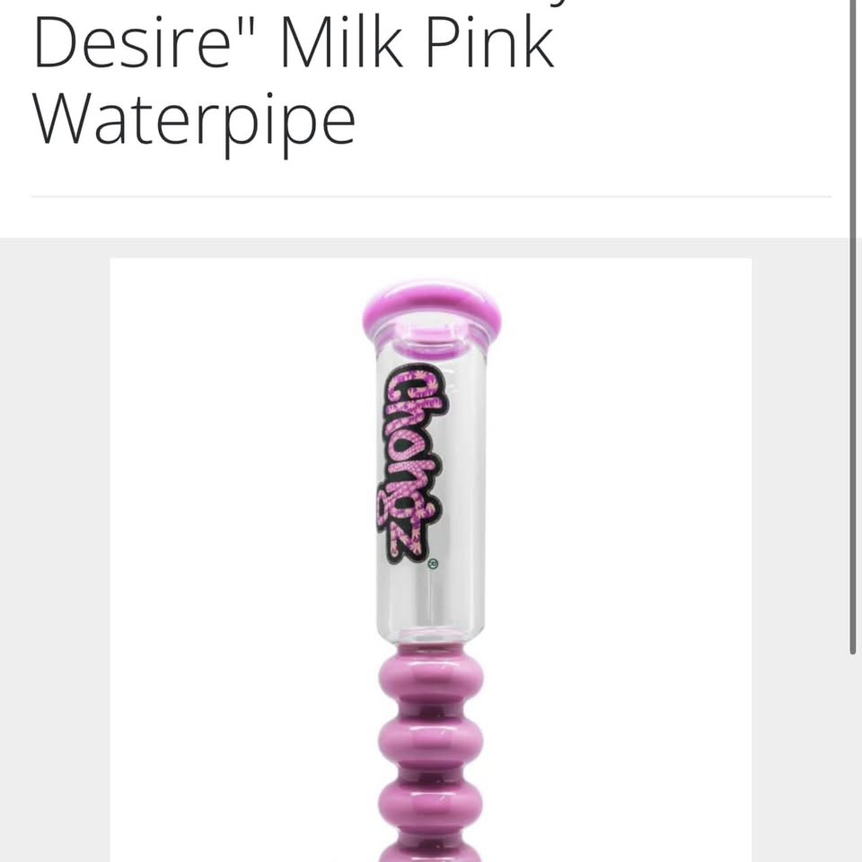 Chongz 'Desire' Milk Pink Glass Waterpipe