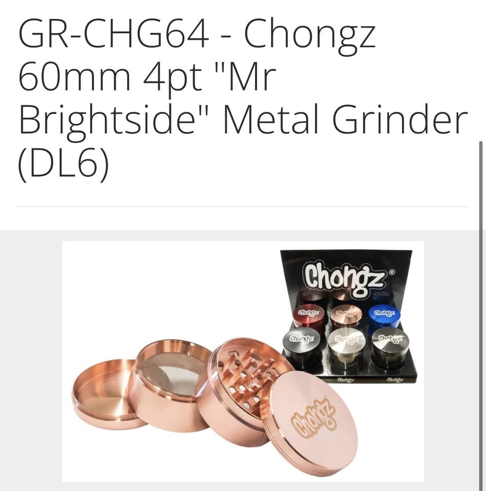 Chongz 60mm 4-Part 'Mr Brightside' Metal Grinder