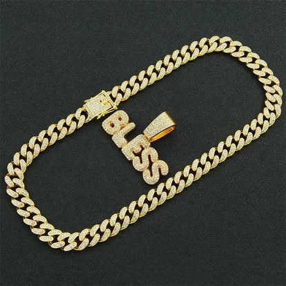 Iced Out BLESS Pendant Cuban Chain