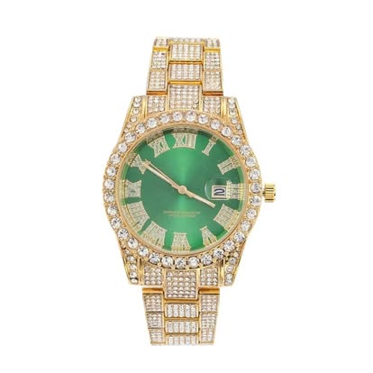 Iced Out Roman Numeral Watch