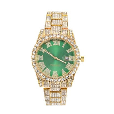 Iced Out Roman Numeral Watch