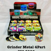 Metal 4 Part Tobacco Grinder Cartoon Print