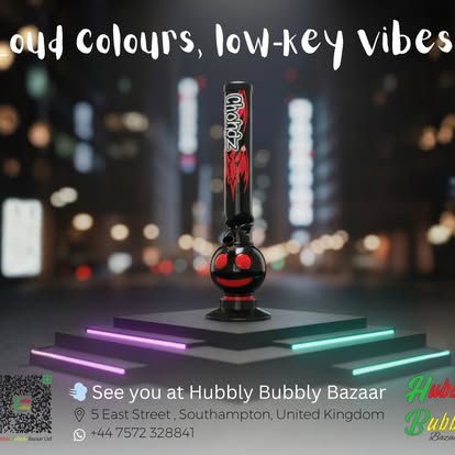 Chongz Black and Red Face Bubble Bong