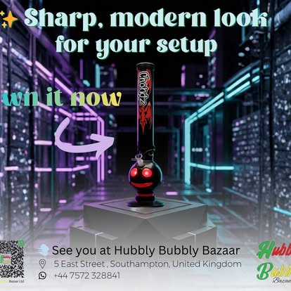 Chongz Black and Red Face Bubble Bong