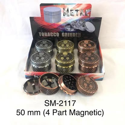 50mm 4-Part Magnetic Skull Grinder