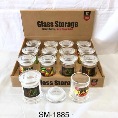 Glass Storage Jar with Printed Label