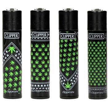 Clipper Large Lighter – Black Leaf Bandana Print