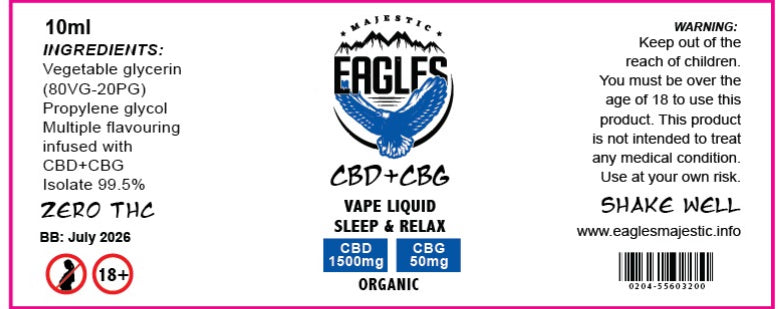 10ML  Eagles Majestic CBD+ CBG Oil  5000MG Vape Liquid  + Argus G Pod Kit