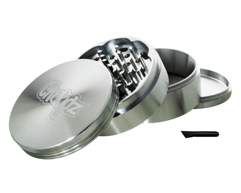 Chongz 85mm “The Big Boss” 4pt Grinder – Silver