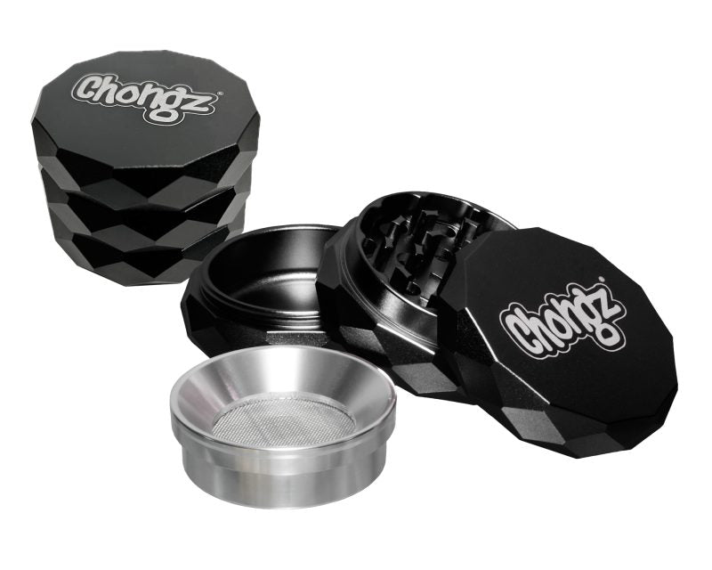 Chongz 63mm “Carousel” 4pt Grinder – Black