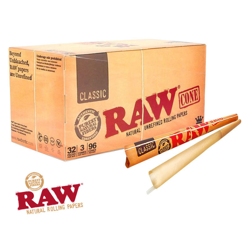 RAW Kingsize Box - Cones 3-pk