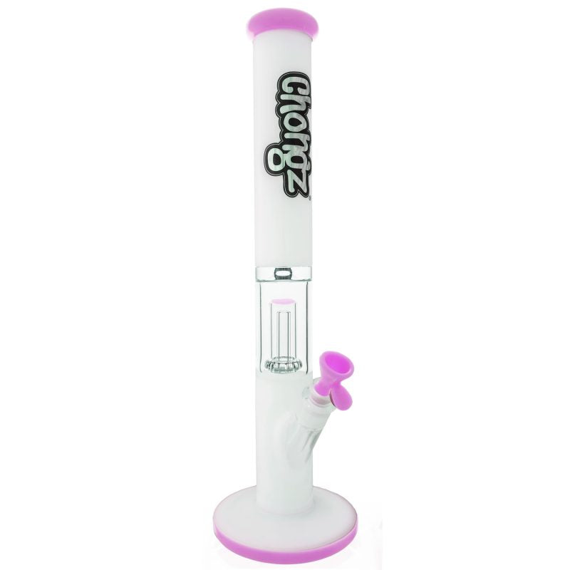 Chongz Glass 45cm “Great White” with Milk Pink Accents