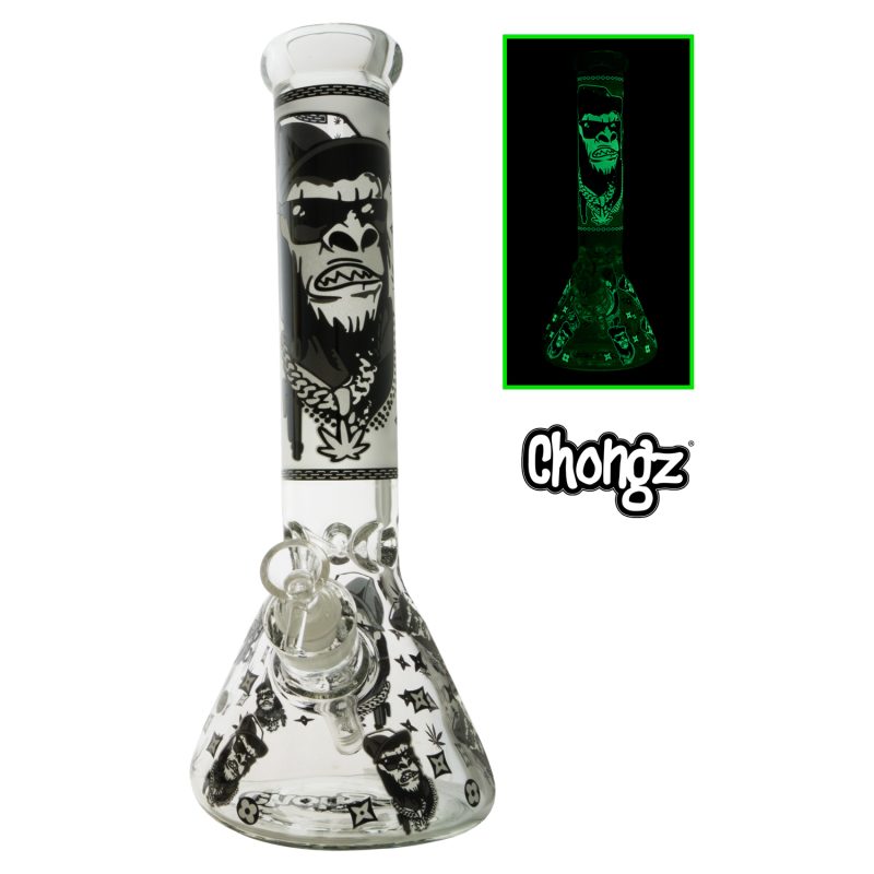 Chongz Glass 30cm “Monkeee Maan” 7mm Glow