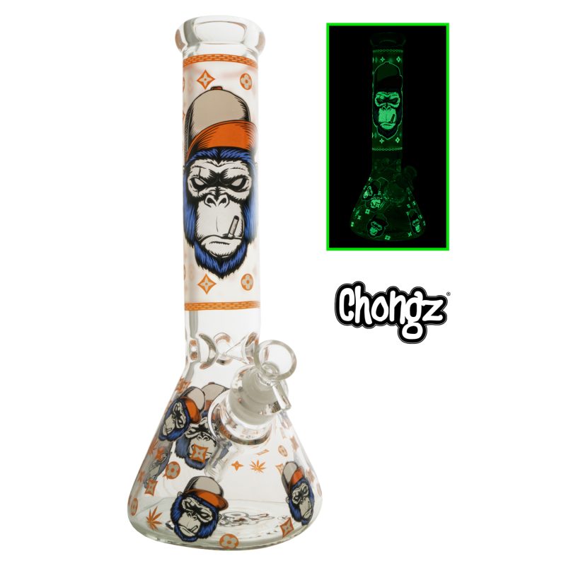 Chongz Glass 30cm “Monkeee Maan” 7mm Glow