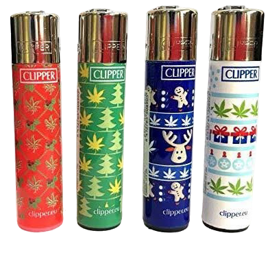 Clipper Large Lighter – Christmas Jumper Leaf Print