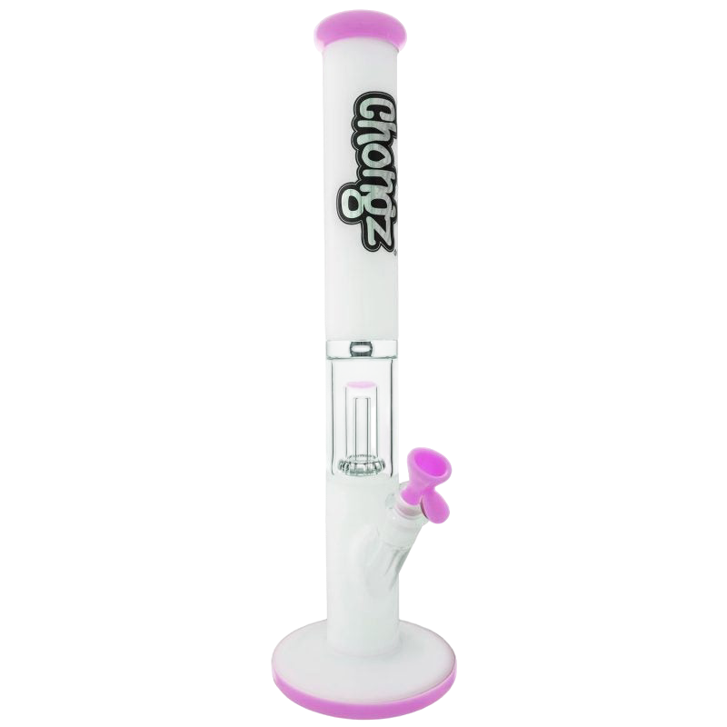 Chongz Glass 45cm “Great White” with Milk Pink Accents