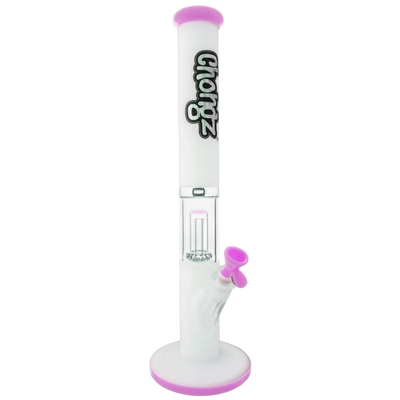 Chongz Glass 45cm “Great White” with Milk Pink Accents