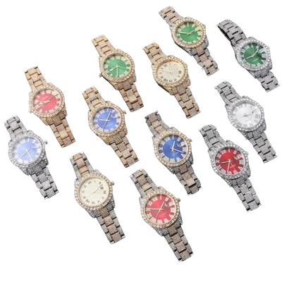Iced Out Roman Numeral Watch