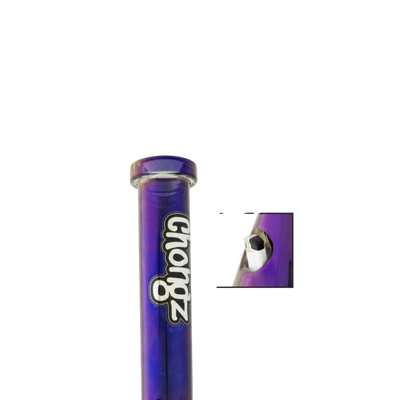 Chongz 38cm 'B>R>D' Chromed Glass Waterpipe with Lighter Holder