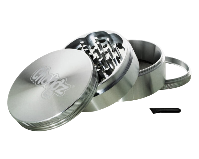 Chongz 85mm “The Big Boss” 4pt Grinder – Silver
