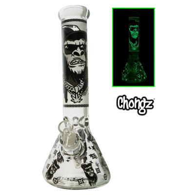 Chongz Glass 30cm “Monkeee Maan” 7mm Glow