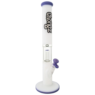 Chongz Glass 45cm “Great White” with Milk Purple Accents