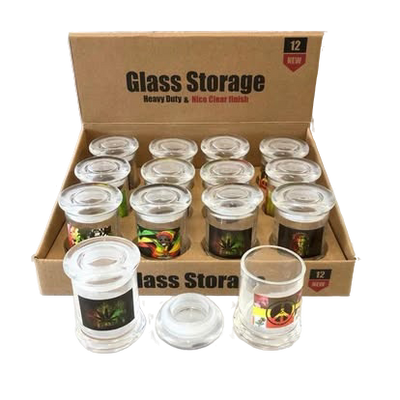 Glass Storage Jar with Printed Label