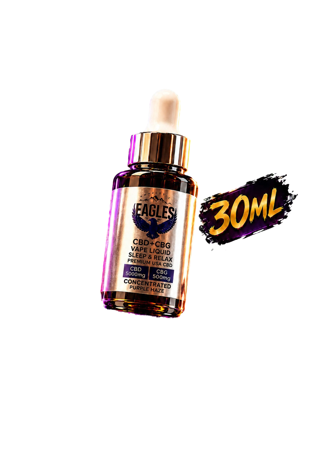 Eagles Majestic Purple Haze CBD + CBG Vape Liquid – 30ML