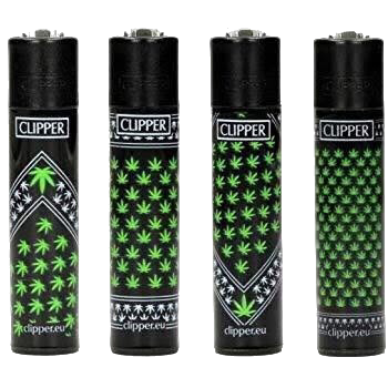 Clipper Large Lighter – Black Leaf Bandana Print