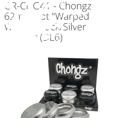Chongz 62mm 4-Part 'Warped Wheel' Grinder Black/Silver