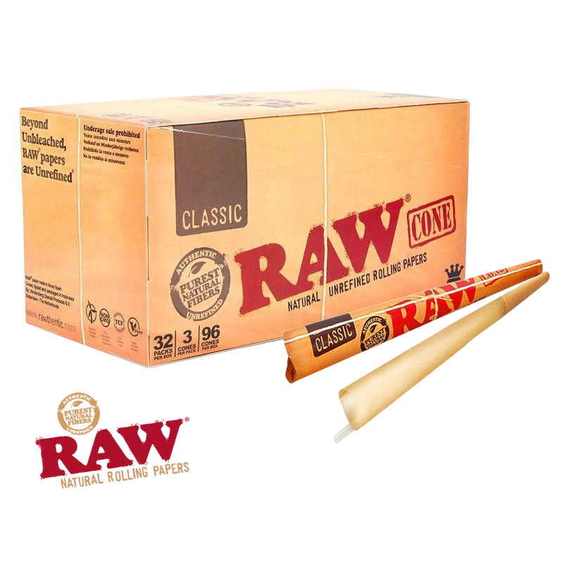 RAW Kingsize Box - Cones 3-pk