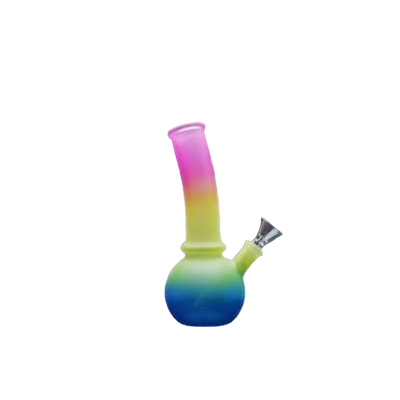 Rainbow Frosted Glass Bubble Bong