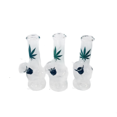 6" Mini Glass Leaf Bong