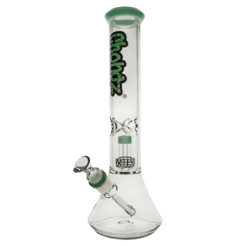 Chongz Glass “warning bell” 5mm 35cm Milk Green Waterpipe